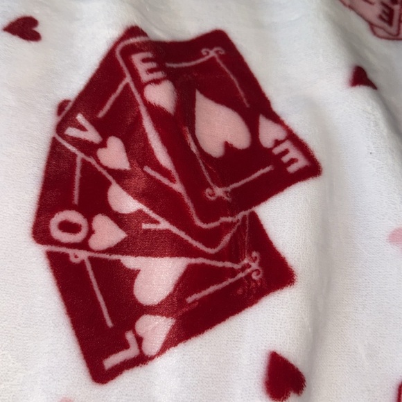 Rachelle Roy Valentine’s Day, LOVE playing cards, oversized, plush blanket - Picture 2 of 8